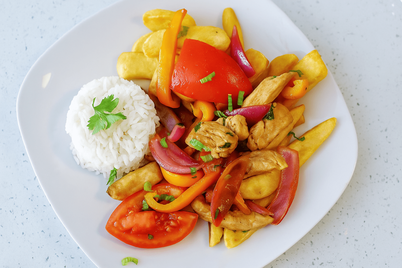 Pollo Saltado (Peruvian Chicken Stir-Fry)